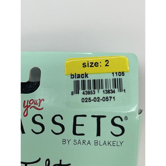 Love Your Assets Spanx Tights Flipside Dimond Reversible Shaping Black Size 2 - Picture 2 of 4